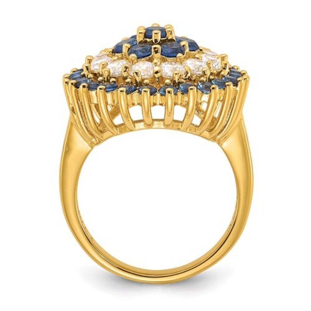 Jackie Kennedy Gold-plated Swarovski Crystal Bullseye Ring by Camrose and Kross - Picture 2 of 5